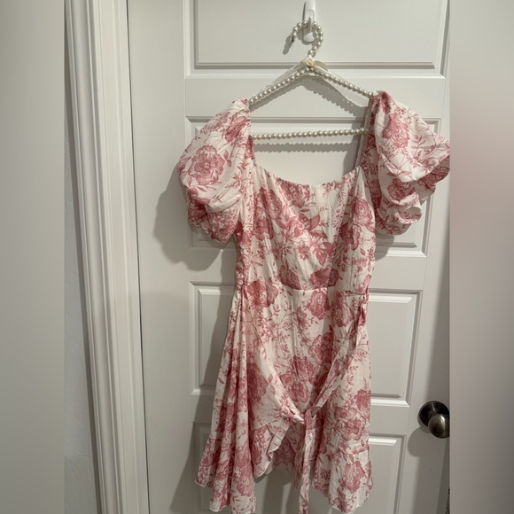 Trixxi Pink Floral Mini Dress - Picture 3 of 5